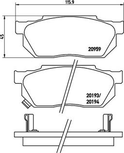 Magneti Marelli 363700428008 - Комплект спирачно феродо, дискови спирачки vvparts.bg