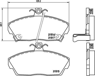 Magneti Marelli 363700428020 - Комплект спирачно феродо, дискови спирачки vvparts.bg