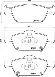 Magneti Marelli 363700428076 - Комплект спирачно феродо, дискови спирачки vvparts.bg