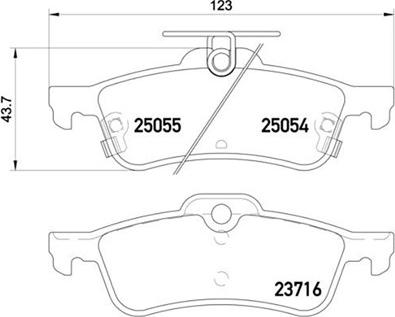 Magneti Marelli 363700428070 - Комплект спирачно феродо, дискови спирачки vvparts.bg