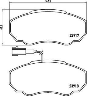 Magneti Marelli 363700423091 - Комплект спирачно феродо, дискови спирачки vvparts.bg