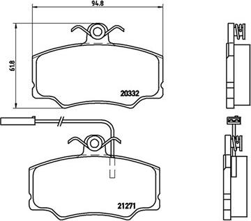 Magneti Marelli 363700423048 - Комплект спирачно феродо, дискови спирачки vvparts.bg