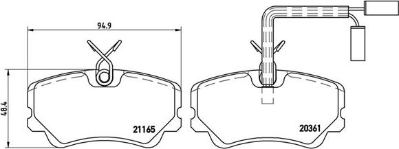 Magneti Marelli 363700423035 - Комплект спирачно феродо, дискови спирачки vvparts.bg