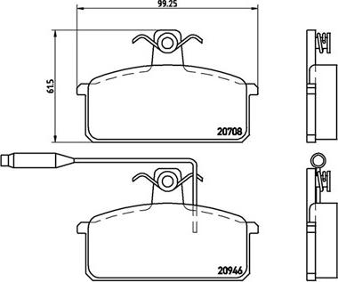 Magneti Marelli 363700423024 - Комплект спирачно феродо, дискови спирачки vvparts.bg