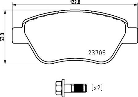 Magneti Marelli 363700423169 - Комплект спирачно феродо, дискови спирачки vvparts.bg