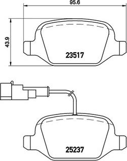 Magneti Marelli 363700423131 - Комплект спирачно феродо, дискови спирачки vvparts.bg