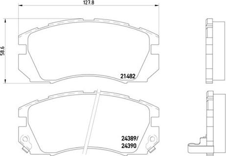 Magneti Marelli 363700478007 - Комплект спирачно феродо, дискови спирачки vvparts.bg