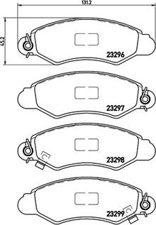 Magneti Marelli 363700478012 - Комплект спирачно феродо, дискови спирачки vvparts.bg