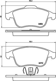 Magneti Marelli 363700568047 - Комплект спирачно феродо, дискови спирачки vvparts.bg