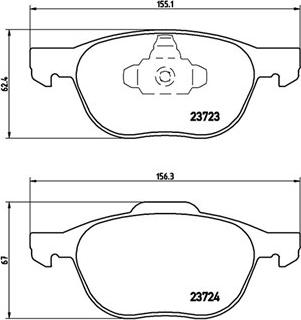 Magneti Marelli 363700524061 - Комплект спирачно феродо, дискови спирачки vvparts.bg