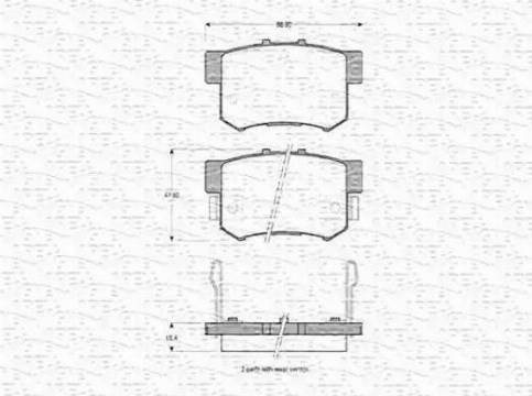 Magneti Marelli 363702160543 - Комплект спирачно феродо, дискови спирачки vvparts.bg