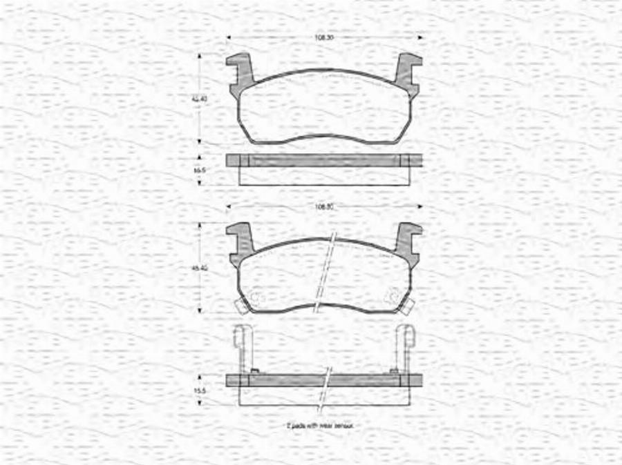 Magneti Marelli 363702160502 - Комплект спирачно феродо, дискови спирачки vvparts.bg