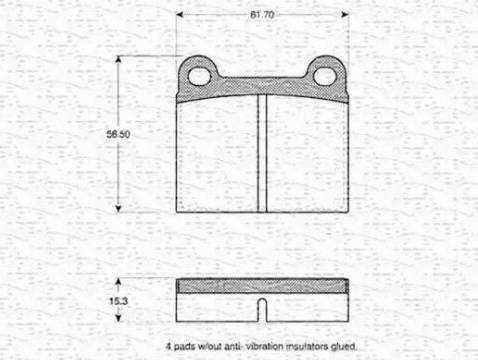 Magneti Marelli 363702160097 - Комплект спирачно феродо, дискови спирачки vvparts.bg