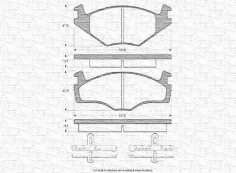 Magneti Marelli 363702160010 - Комплект спирачно феродо, дискови спирачки vvparts.bg