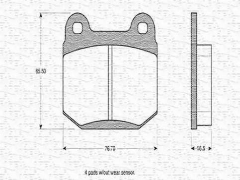 Magneti Marelli 363702160038 - Комплект спирачно феродо, дискови спирачки vvparts.bg