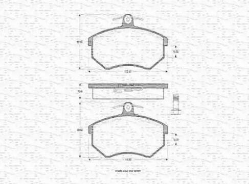 Magneti Marelli 363702160196 - Комплект спирачно феродо, дискови спирачки vvparts.bg