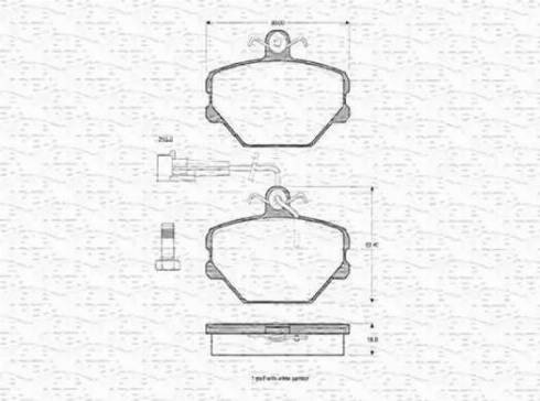 Magneti Marelli 363702160184 - Комплект спирачно феродо, дискови спирачки vvparts.bg