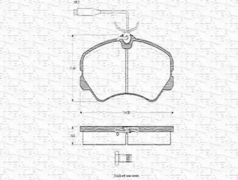 Magneti Marelli 363702160183 - Комплект спирачно феродо, дискови спирачки vvparts.bg