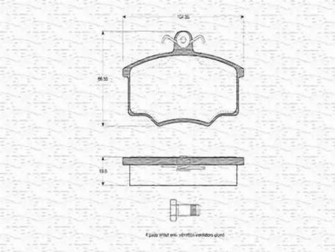 Magneti Marelli 363702160123 - Комплект спирачно феродо, дискови спирачки vvparts.bg