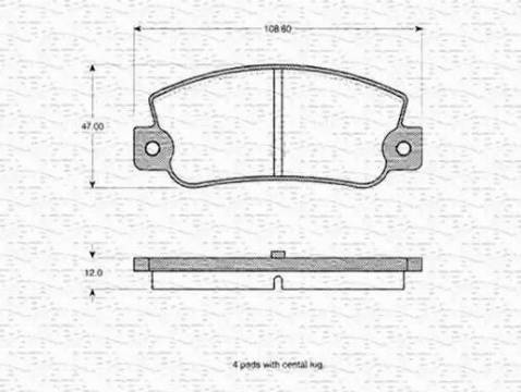 Magneti Marelli 363702160179 - Комплект спирачно феродо, дискови спирачки vvparts.bg