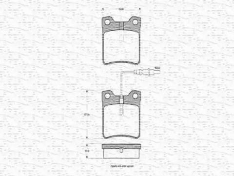 Magneti Marelli 363702160395 - Комплект спирачно феродо, дискови спирачки vvparts.bg