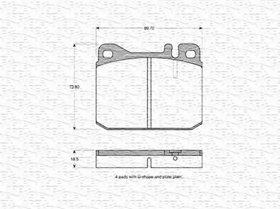 Magneti Marelli 363702160348 - Комплект спирачно феродо, дискови спирачки vvparts.bg