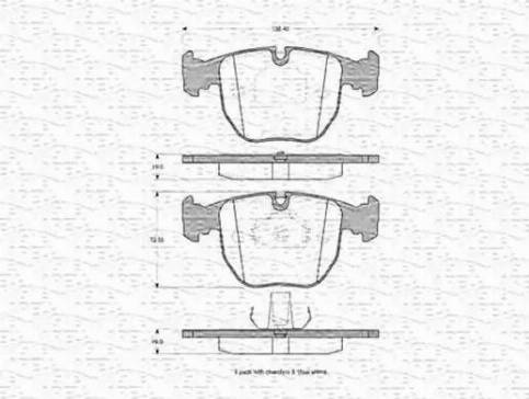 Magneti Marelli 363702160368 - Комплект спирачно феродо, дискови спирачки vvparts.bg