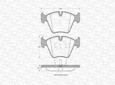 Magneti Marelli 430216170307 - Комплект спирачно феродо, дискови спирачки vvparts.bg