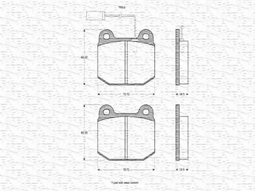 Magneti Marelli 363702160314 - Комплект спирачно феродо, дискови спирачки vvparts.bg