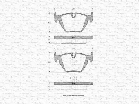 Magneti Marelli 363702160316 - Комплект спирачно феродо, дискови спирачки vvparts.bg