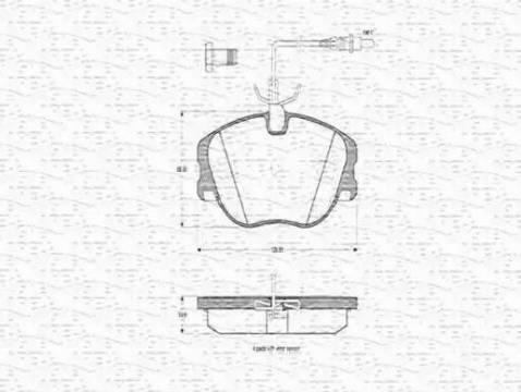 Magneti Marelli 363702160310 - Комплект спирачно феродо, дискови спирачки vvparts.bg