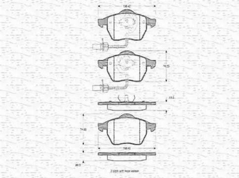 Magneti Marelli 363702160313 - Комплект спирачно феродо, дискови спирачки vvparts.bg