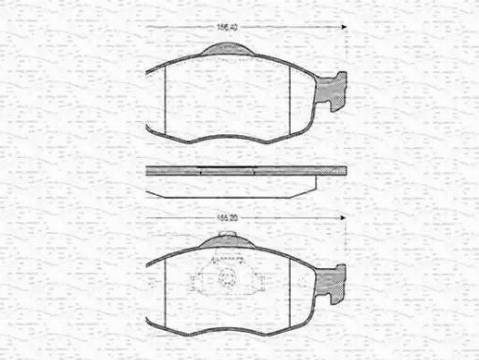 Magneti Marelli 430216170320 - Комплект спирачно феродо, дискови спирачки vvparts.bg