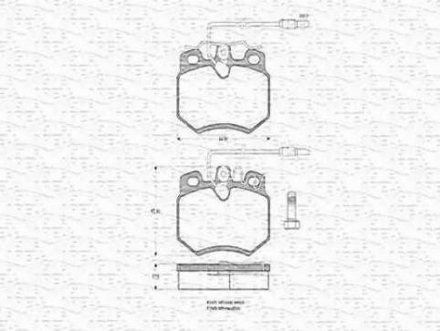 Magneti Marelli 430216170299 - Комплект спирачно феродо, дискови спирачки vvparts.bg