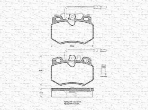 Magneti Marelli 430216170217 - Комплект спирачно феродо, дискови спирачки vvparts.bg