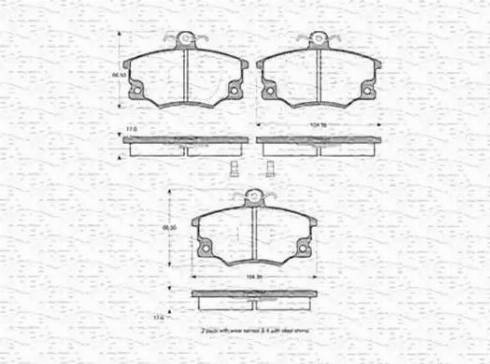 Magneti Marelli 363702160230 - Комплект спирачно феродо, дискови спирачки vvparts.bg