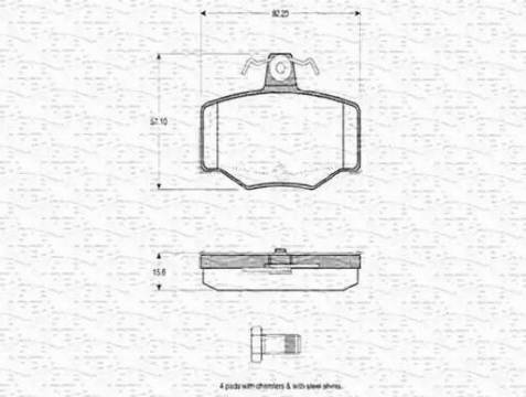 Magneti Marelli 363702160753 - Комплект спирачно феродо, дискови спирачки vvparts.bg