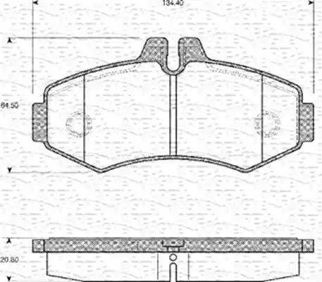 Magneti Marelli 363702161094 - Комплект спирачно феродо, дискови спирачки vvparts.bg