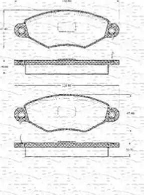 Magneti Marelli 363700209070 - Комплект спирачно феродо, дискови спирачки vvparts.bg