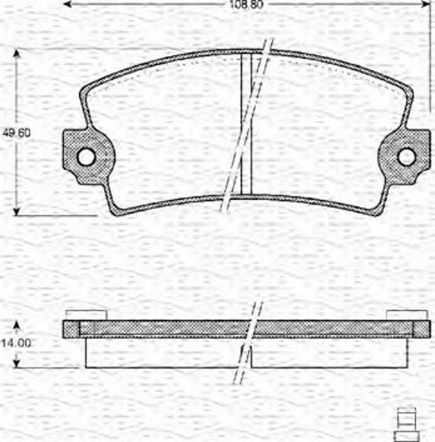 Magneti Marelli 363702161064 - Комплект спирачно феродо, дискови спирачки vvparts.bg