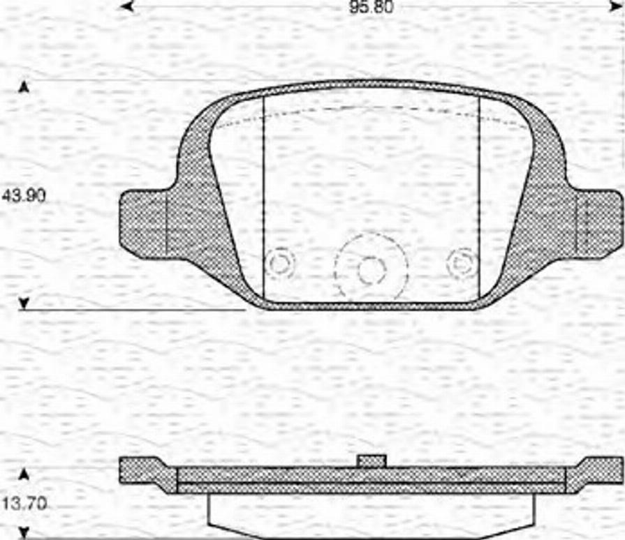 Magneti Marelli 363702161104 - Комплект спирачно феродо, дискови спирачки vvparts.bg