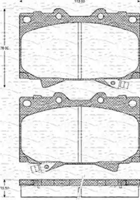 Magneti Marelli 363702161135 - Комплект спирачно феродо, дискови спирачки vvparts.bg