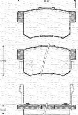 Magneti Marelli 363702161121 - Комплект спирачно феродо, дискови спирачки vvparts.bg