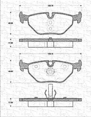 Magneti Marelli 363702161379 - Комплект спирачно феродо, дискови спирачки vvparts.bg