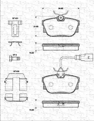 RIDER RD.3323.DB1369 - Комплект спирачно феродо, дискови спирачки vvparts.bg