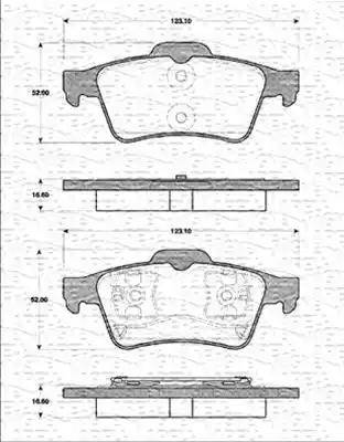 Magneti Marelli 363702161273 - Комплект спирачно феродо, дискови спирачки vvparts.bg