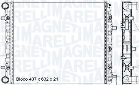 Magneti Marelli - BR RMM698001M - Радиатор, охлаждане на двигателя vvparts.bg