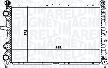 Magneti Marelli - BR RMM1054RFT - Радиатор, охлаждане на двигателя vvparts.bg