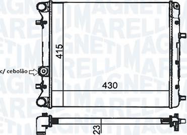 Magneti Marelli - BR RMM1051RVW - Радиатор, охлаждане на двигателя vvparts.bg