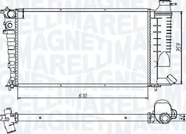 Magneti Marelli - BR RMM1014HPE - Радиатор, охлаждане на двигателя vvparts.bg